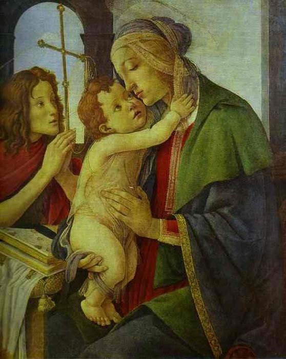 Sandro Botticelli Virgin and Child with the Infant St. John. After China oil painting art